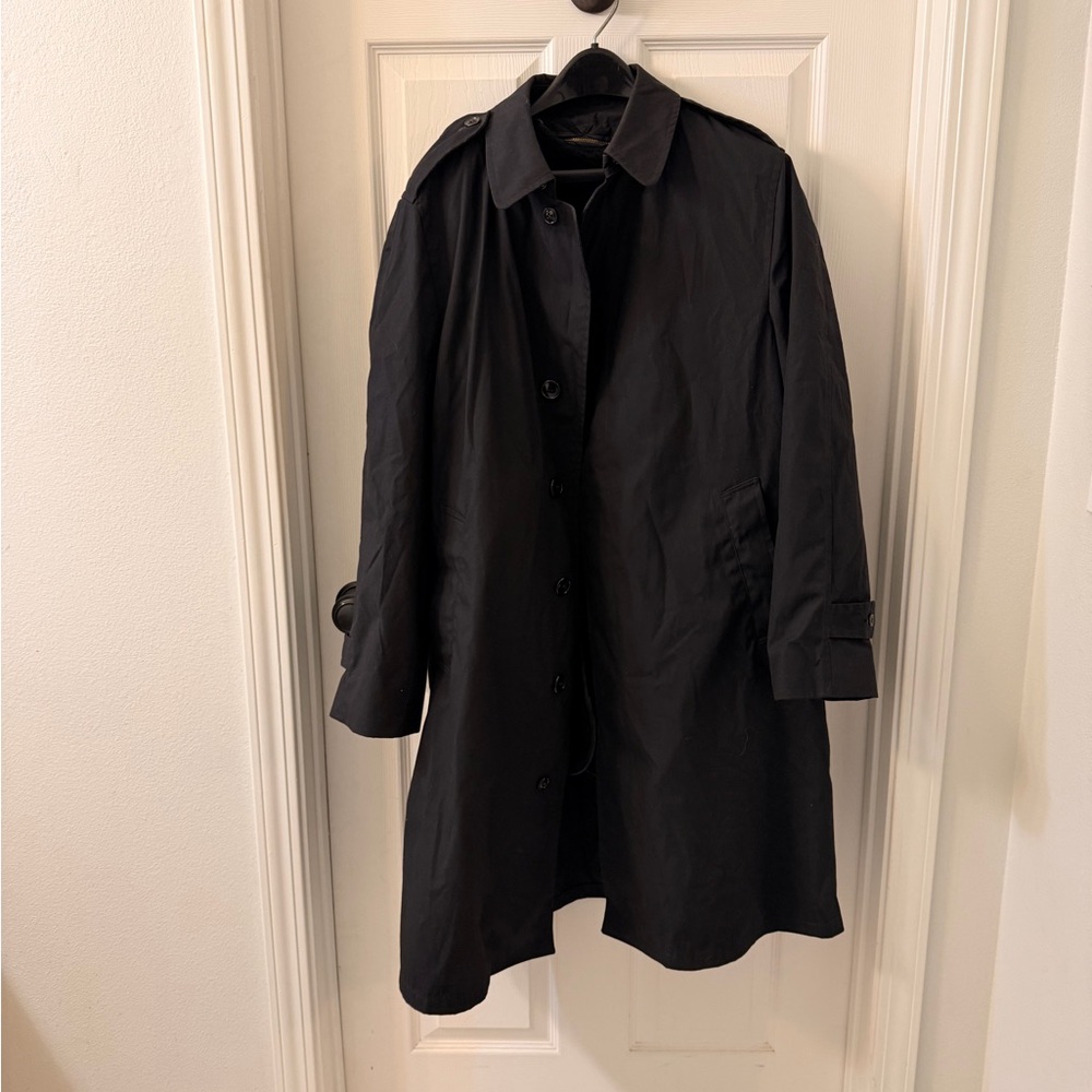 US Navy Trench Winter Coat Men’s Black Military Winter Coat
